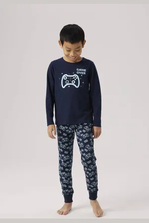 NAME IT KIDS pyjama met all over print Jongens Stretchkatoen Ronde hals
