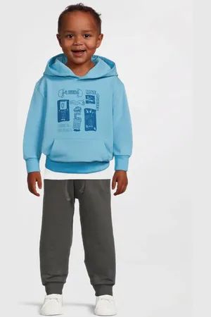 Quapi Hoodie Trui Jongens Katoen Capuchon Effen