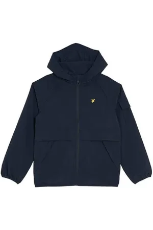 Lyle & Scott Zomerjas blauw Jongens Nylon Capuchon Effen