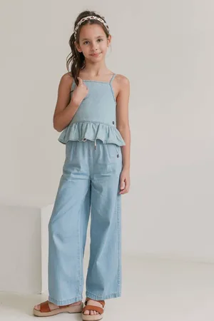 Like Flo Straight casual broek Meisjes Katoen Effen