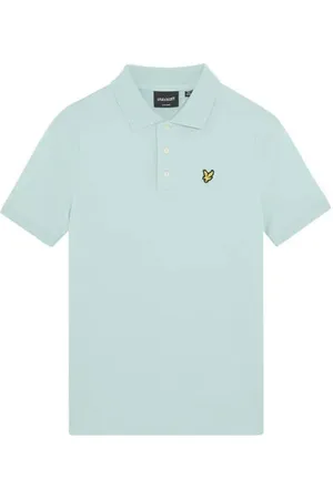 Lyle & Scott Polo Blauw Jongens Stretchkatoen Polokraag Effen