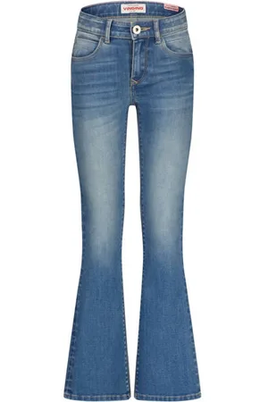 Vingino Flared jeans medium blue denim Blauw Effen