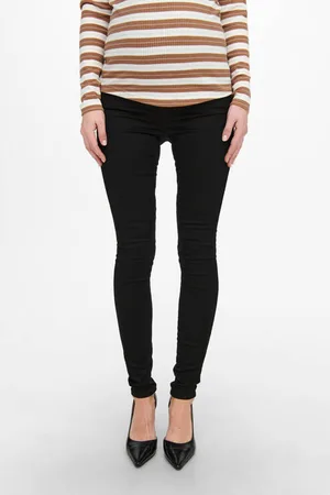 ONLY Skinny zwangerschapsjeans OLMROYAL Zwart Dames Katoen