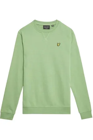 Lyle & Scott Sweater lichtgroen Jongens Katoen Ronde hals Effen