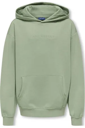 Only & Sons JUNIOR hoodie groen Sweater Tekst
