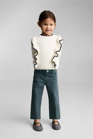MANGO Straight leg jeans Meisjes Denim Effen