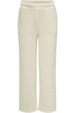 ONLY KIDS GIRL wide leg sweatpant wit Broek Effen