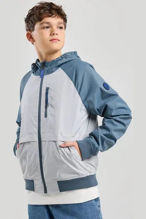 America today Jack blauw Jas Jongens Polyester Capuchon Effen