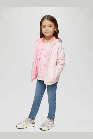 QS by s.Oliver Longsleeve Meisjes Katoen Ronde hals Hartjes
