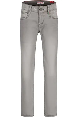Vingino Slim fit jeans grey denim Grijs Effen