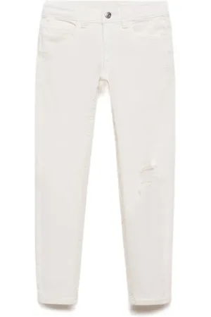 MANGO Slim fit jeans Jongens Denim Effen