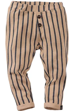 Z8 Mini casual broek Maurizio met streepdessin Beige Jongens Katoen