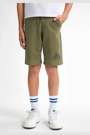 Petrol Industries Sweatshort groen Korte broek Jongens Katoen Effen