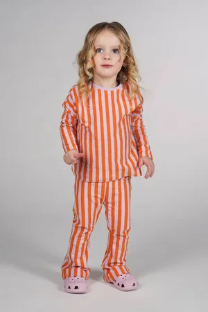 The New Chapter Flared broek oranje Meisjes Katoen Streep