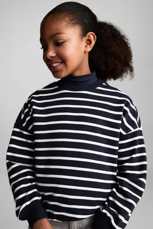 MANGO Sweater Blauw Streep