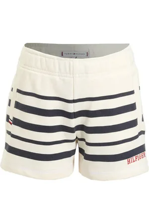 Tommy Hilfiger Sweatshort Korte broek Ecru Meisjes Katoen Streep
