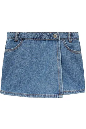 MANGO Skort medium blue denim Rok Blauw Effen