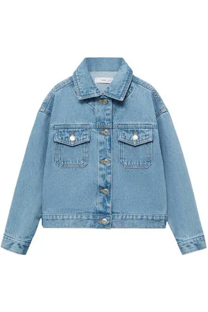 MANGO Spijkerjas light blue denim Blauw Effen