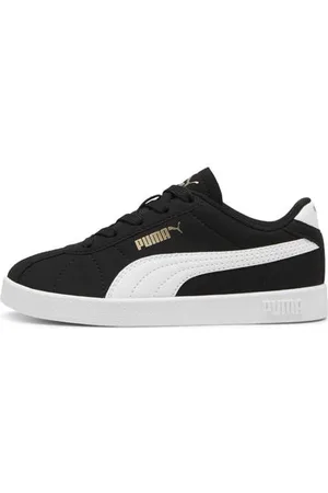 PUMA Club II sneakers zwart/wit Jongens/Meisjes Imitatieleer Meerkleurig