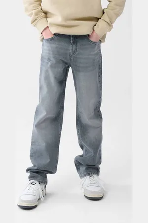 SHOEBY Straight waist Jeans Grijs Jongens Katoen Effen