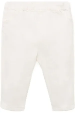 MANGO Casual broek wit Jongens/Meisjes Katoen Effen