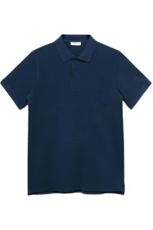MANGO Polo donkerblauw Jongens Katoen Polokraag Effen