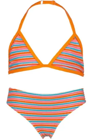 Vingino Halterbikini Zavine met streepdessin oranje Meisjes Polyester Streep