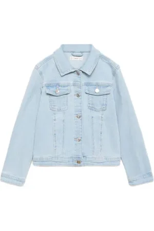 MANGO Spijkerjas light blue denim Blauw Effen