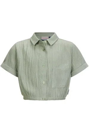 Retour Blouse Meisjes Polyester Klassieke kraag Effen