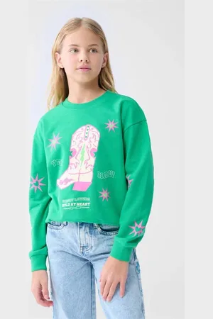 SHOEBY Sweater Trui Meisjes Katoen Ronde hals Printopdruk