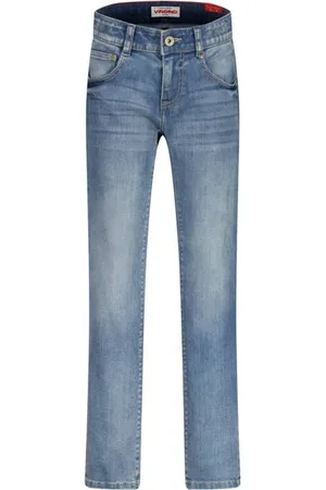 Vingino Slim fit jeans medium blue denim Blauw Effen