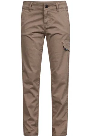Retour Straight casual broek bruin Jongens Stretchkatoen Effen
