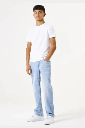 Garcia Straight leg high waist light blue denim Jeans Blauw Effen