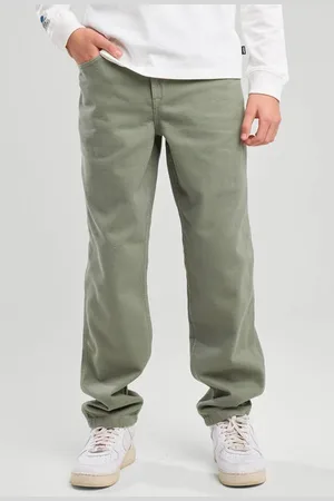 America today Casual broek groen Beige Jongens Katoen Effen