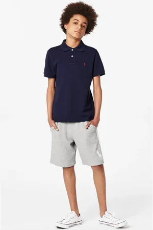 Ralph Lauren Polo donkerblauw Jongens Katoen Polokraag Effen