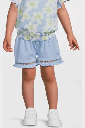 Quapi Mini regular casual short blauw Korte broek Meisjes Stretchkatoen