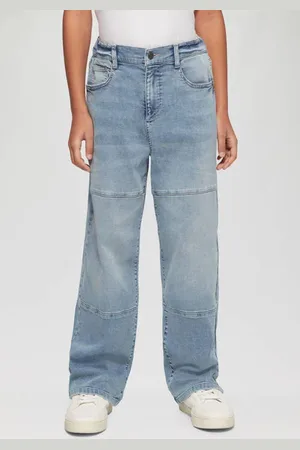 QS by s.Oliver Wide leg jeans Blauw Effen