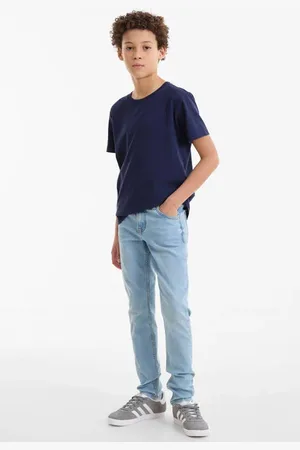 Anytime Skinny jeans Jongens Stretchdenim Effen