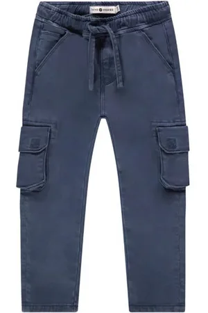 Stains&Stories Flared casual broek Jongens Katoen Effen