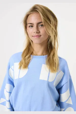 Garcia Sweater blauw Tekst