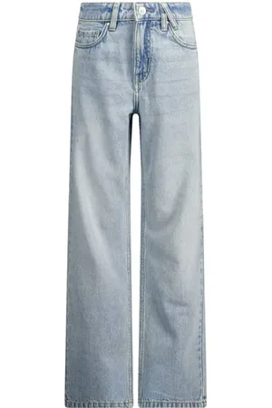 America today Straight leg high waist Jeans Blauw Effen