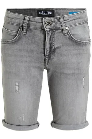 Cars Denim short Korte broek Grijs Jongens Katoen Effen