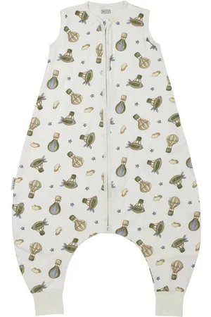 Meyco Zomer slaapoverall jumper Air Balloons Babyslaapzak Ecru All over print 80 cm