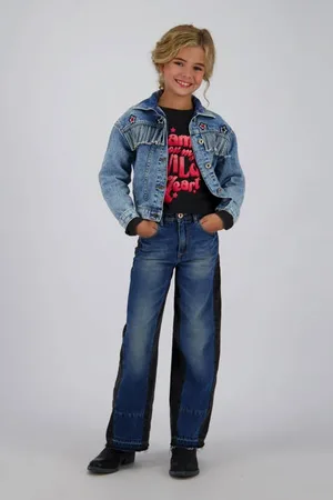 Vingino Spijkerjas medium blue denim Blauw Sterren