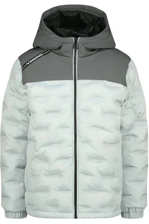 Vingino Gewatteerde jas grijs Jongens Polyester Capuchon Meerkleurig