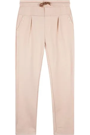 NoNo Slim casual broek Beige Meisjes Viscose Effen