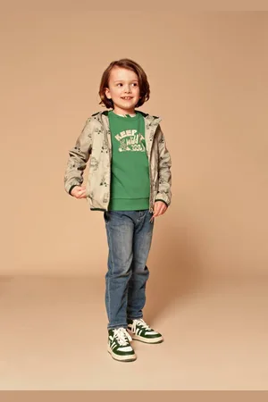Stains&Stories Tussenjas Jongens Polyester Capuchon All over print