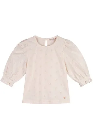 NoNo Ecru Top Meisjes Katoen Ronde hals All over print