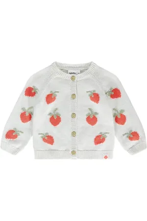 Babyface Vest ecru gebreid Meisjes Katoen Ronde hals All over print