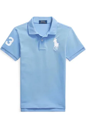Ralph Lauren Polo blauw Jongens Katoen Polokraag Logo
